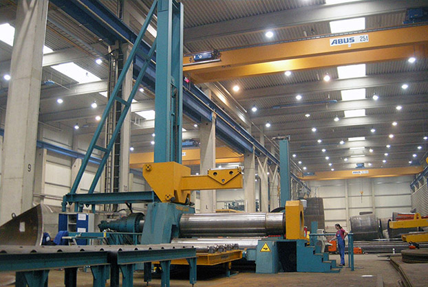 wind tower plate rolling machine